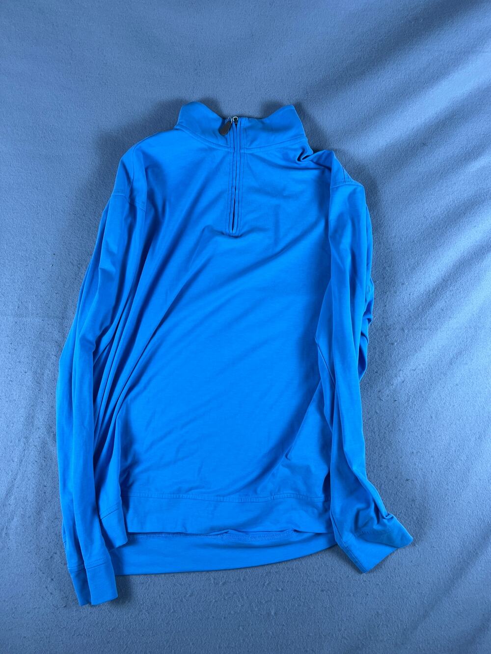 Oxford Golf Top Mens L Blue Quarter Zip Long Sleeve Performance Sports Pullover